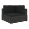 6 Piece Garden Lounge Set With Black Cushions Poly Rattan Black