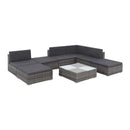 8 Piece Garden Lounge Set With Cushions Pe Rattan Grey And Dark Grey