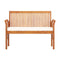 2 Seater Garden Bench With Cushion 120 Cm Solid Acacia Wood