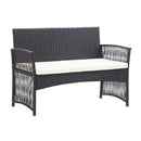 4 Piece Garden Lounge Set With Cushion Poly Rattan