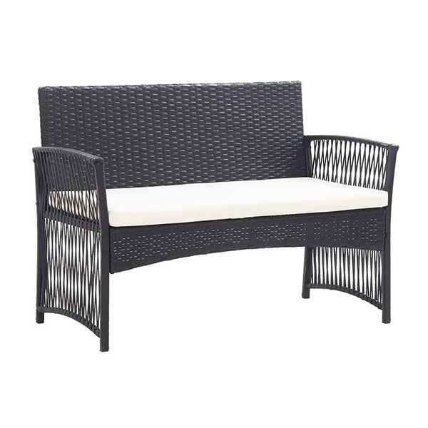 4 Piece Garden Lounge Set With Cushion Poly Rattan