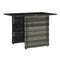 3 Piece Bistro Set With Cushions Poly Rattan Grey And Anthracite
