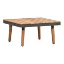 4 Piece Garden Lounge Set With Dark Grey Cushions Solid Acacia Wood