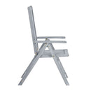 Garden Reclining Chairs 2 Pcs Grey Solid Acacia Wood