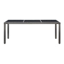 9 Piece Outdoor Dining Set Pe Rattan Grey