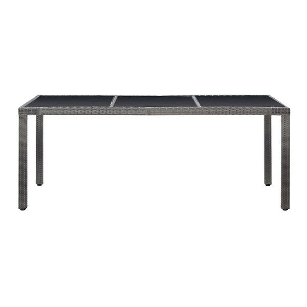 9 Piece Outdoor Dining Set Pe Rattan Grey
