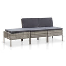 3 Piece Garden Lounge Set With Cushions Pe Rattan