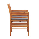 Garden Dining Chairs With Cushions 2 Pieces Solid Acacia Wood