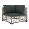 6 Piece Garden Lounge Set With Grey Cushions Pe Rattan