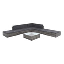 8 Piece Garden Lounge Set With Cushions Pe Rattan Grey And Dark Grey