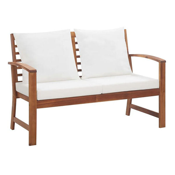 4 Piece Garden Lounge Set With Cushions Solid Acacia Wood Oil Finish