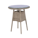 3 Piece Bistro Set With Cushions And Pillows Pe Rattan Brown