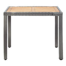 5 Piece Outdoor Dining Set With Cushions Rattan Grey