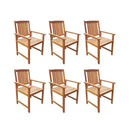 7 Piece Outdoor Garden Dining Set Solid Acacia Wood