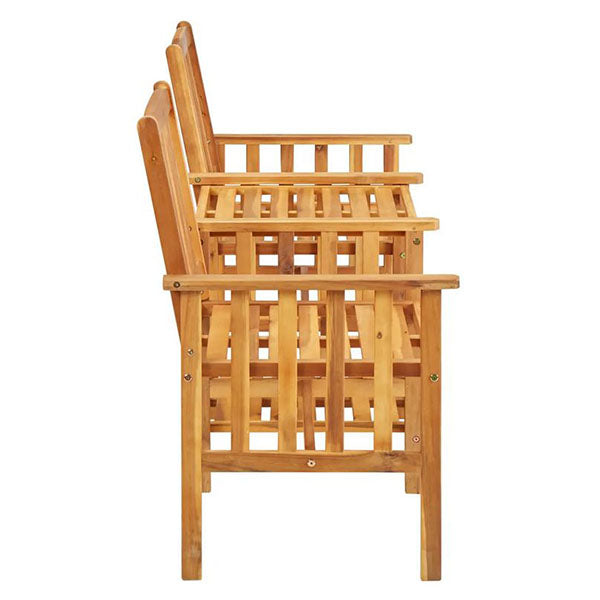 Garden Chairs With Tea Table 159X61X92 Cm Solid Acacia Wood