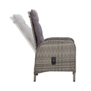 Outdoor Chairs 2 Pcs Poly Rattan Grey