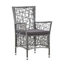 9 Piece Outdoor Dining Set Pe Rattan Grey