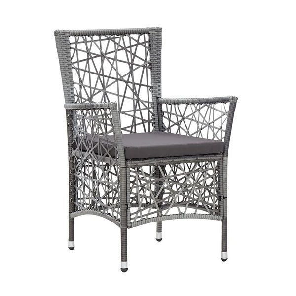 9 Piece Outdoor Dining Set Pe Rattan Grey