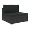 6 Piece Garden Lounge Set With Black Cushions Poly Rattan Black