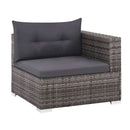 3 Piece Garden Lounge Set With Cushions Pe Rattan Grey And Dark Grey