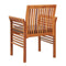 Garden Dining Chairs With Cushions 2 Pieces Solid Acacia Wood