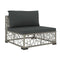 6 Piece Garden Lounge Set With Grey Cushions Pe Rattan