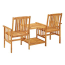 Garden Chairs With Tea Table 159X61X92 Cm Solid Acacia Wood