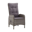 Outdoor Chairs 2 Pcs Poly Rattan Grey