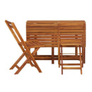 Balcony Planter Table With 2 Bistro Chairs Solid Acacia Wood