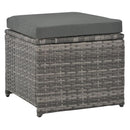 7 Piece Outdoor Dining Set With Cushions Pe Rattan Grey