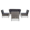 6 Piece Garden Lounge Set With Cushions Polyethylene Rattan