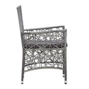 9 Piece Outdoor Dining Set Pe Rattan Grey