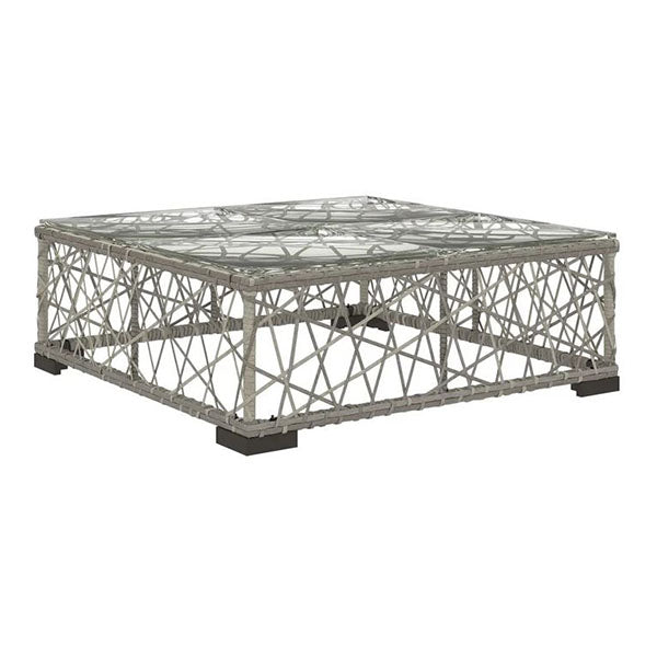 6 Piece Garden Lounge Set With Grey Cushions Pe Rattan