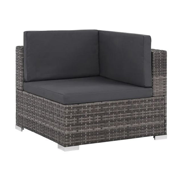 8 Piece Garden Lounge Set With Cushions Pe Rattan Grey And Dark Grey