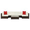 7 Piece Garden Patio Lounge Set With Cushions Pe Rattan