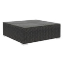 6 Piece Garden Lounge Set With Black Cushions Pe Rattan Black