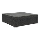 5 Piece Garden Lounge Set With Black Cushions Poly Rattan Black