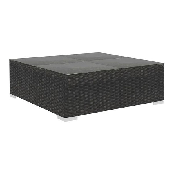5 Piece Garden Lounge Set With Black Cushions Poly Rattan Black