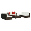 7 Piece Garden Patio Lounge Set With Cushions Pe Rattan
