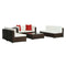 7 Piece Garden Patio Lounge Set With Cushions Pe Rattan