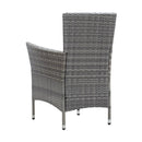 5 Piece Outdoor Dining Set With Cushions Rattan Grey