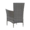 5 Piece Outdoor Dining Set With Cushions Rattan Grey
