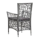 9 Piece Outdoor Dining Set Pe Rattan Grey
