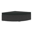 6 Piece Garden Lounge Set With Black Cushions Poly Rattan Black
