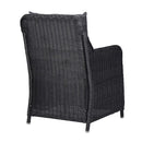 Garden Chairs 2 Pcs With Dark Grey Cushions Poly Rattan Black