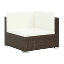 7 Piece Garden Lounge Set With Cushions Weather Resistant Pe Rattan