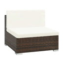 7 Piece Garden Lounge Set With Cushions Weather Resistant Pe Rattan