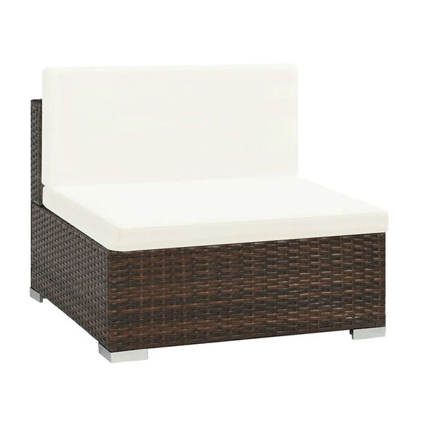 7 Piece Garden Lounge Set With Cushions Weather Resistant Pe Rattan