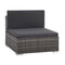 8 Piece Garden Lounge Set With Cushions Pe Rattan Grey And Dark Grey