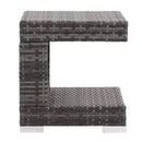 7 Piece Garden Lounge Set With Cushions And Canopy Poly Rattan Grey